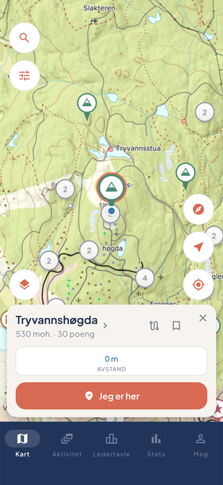 Kartet i Turfangst
